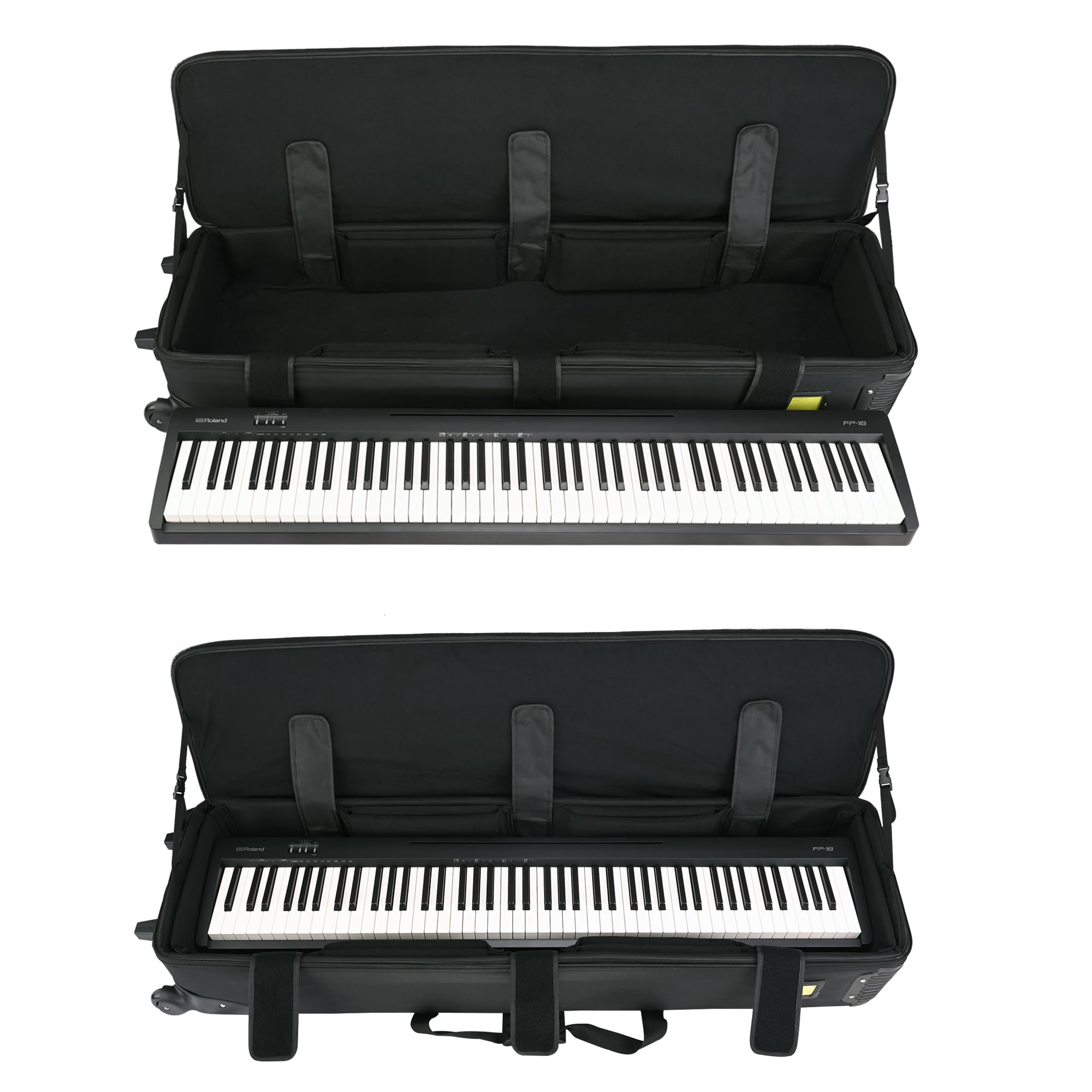 MagicLine 88-Key Keyboard Hard Shell Travel Case with Wheels - Durable Protection for Digital Pianos & Synthesizers (52.4
