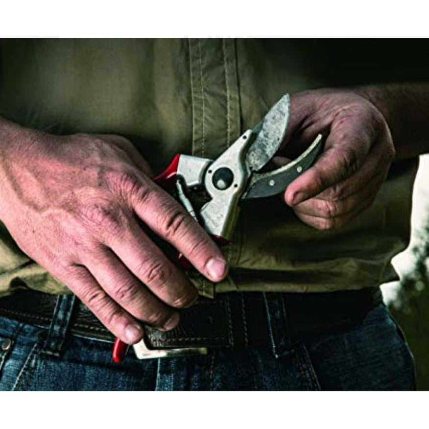 Felco F2 Professional Pruning Shears with Leather Clip & Belt Holster - Premium Garden Scissors for Tree Trimming, Plant Care & Landscaping - Ideal for Gardeners, Arborists & Outdoor Enthusiasts