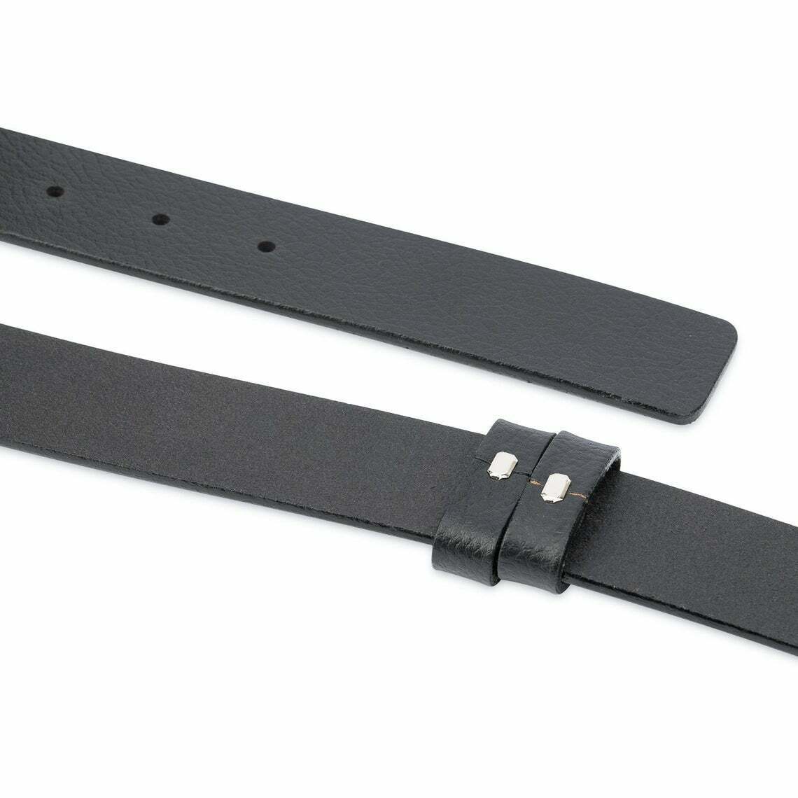 Montblanc Men's Genuine Leather Belt - 35mm Black Belt Without Buckle - Premium Dress Belt for Business, Office & Formal Occasions