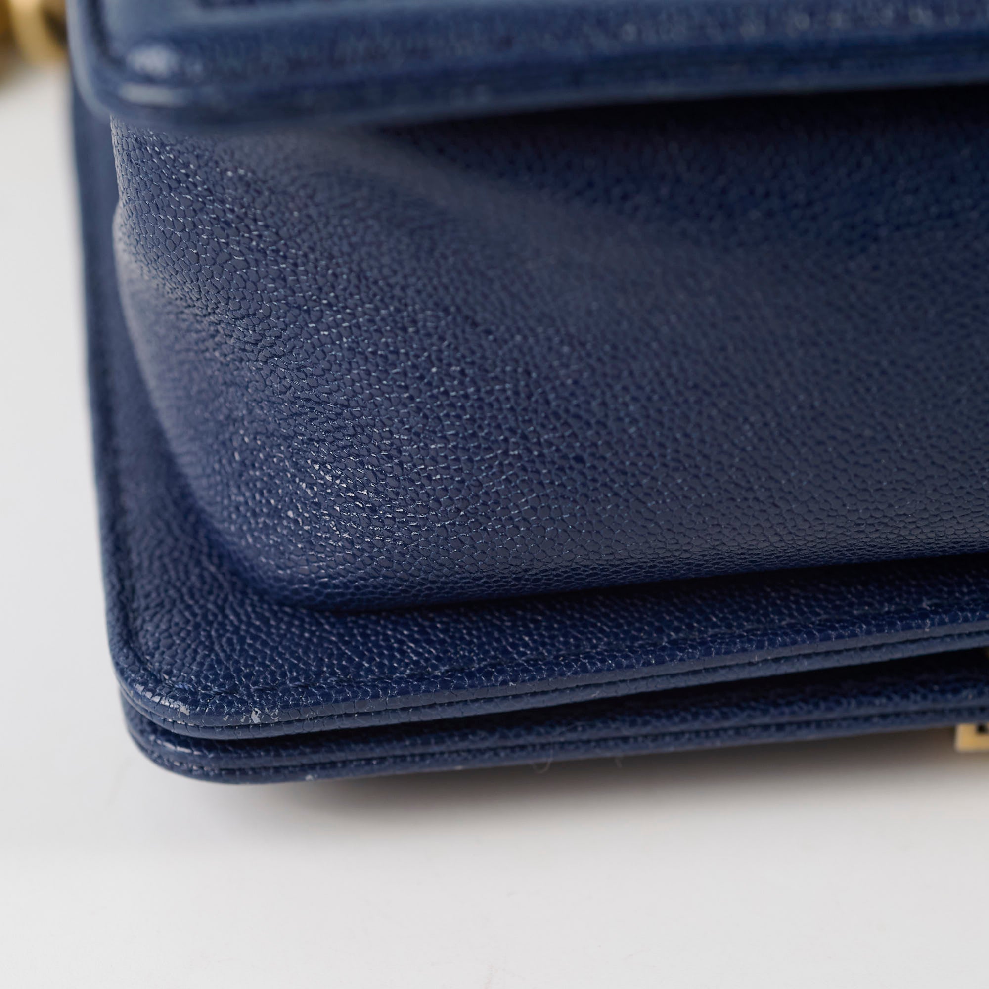 Chanel Small Boy Caviar Leather Handbag Navy Blue 26cm - Luxury Designer Crossbody Bag for Women, Perfect for Date Night & Special Occasions
