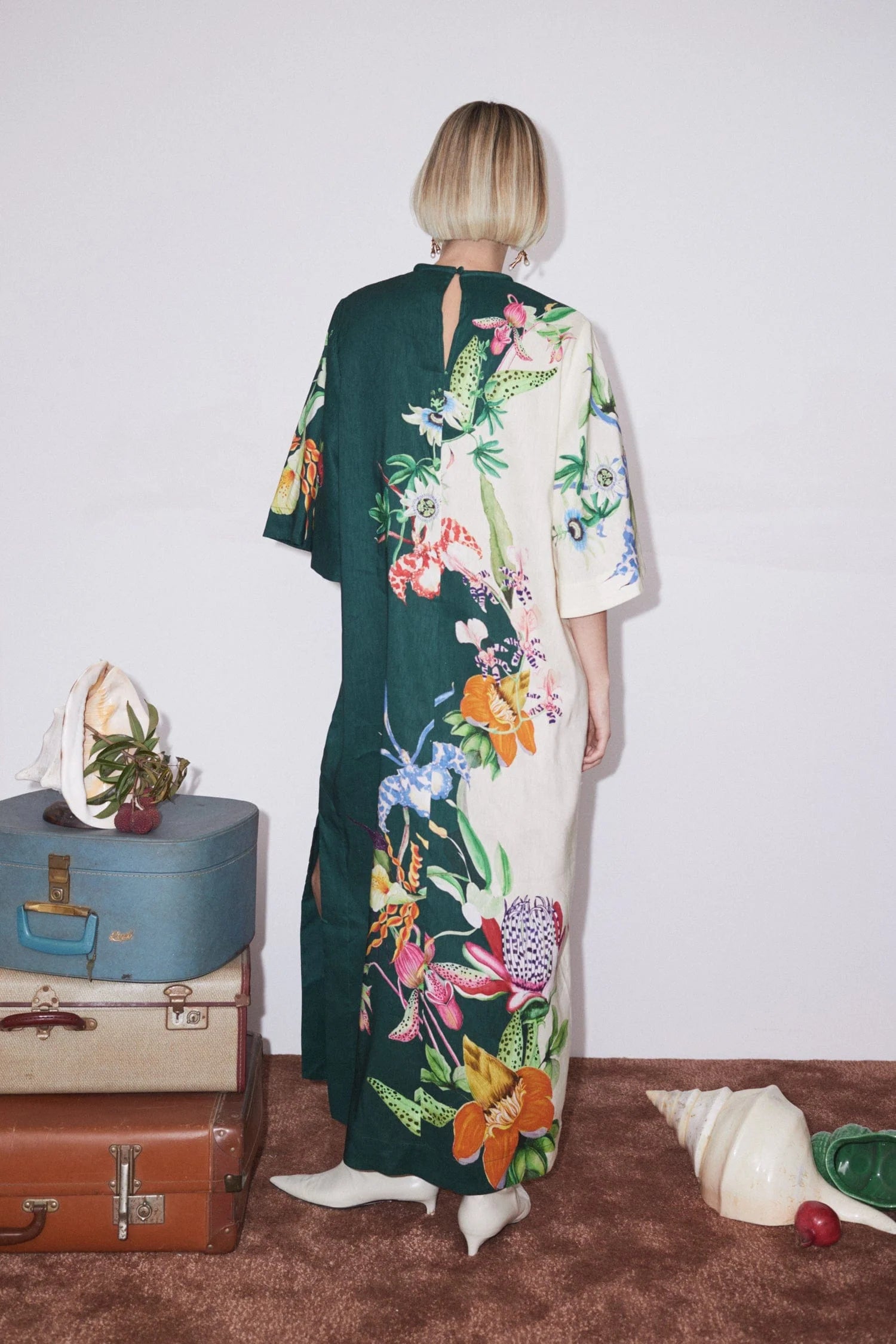 AGGIE MIDI DRESS - Women's Flowy Summer Dress with Pockets, Casual Boho Chic Style for Beach, Vacation & Everyday Wear