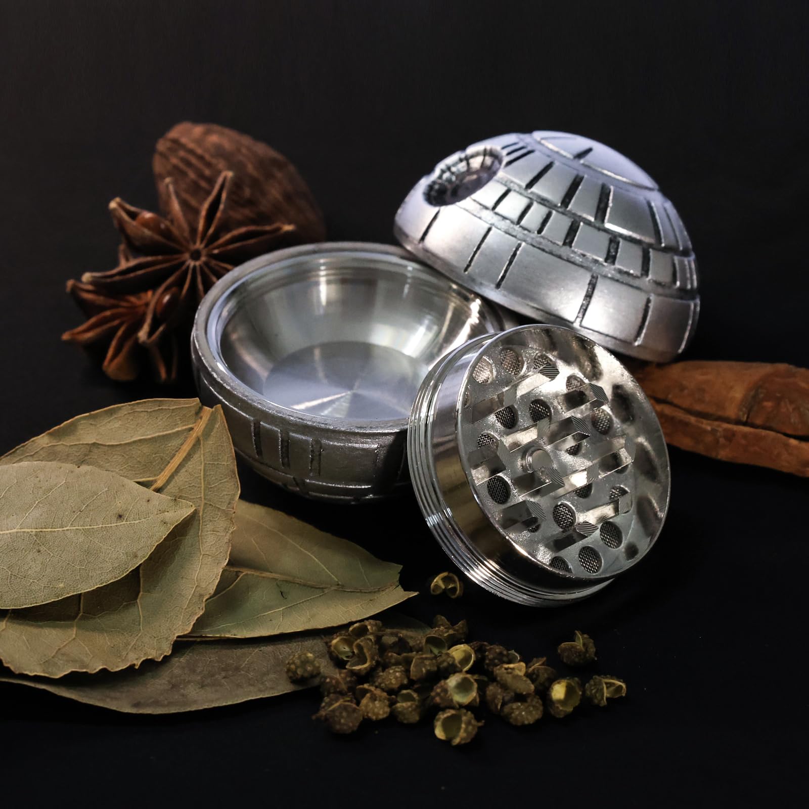 Premium Stainless Steel Spice Grinder with Gift Box - 2.2 Inch Compact Size for Freshly Ground Pepper, Salt & Herbs - Perfect for Kitchen, Camping & Gourmet Cooking