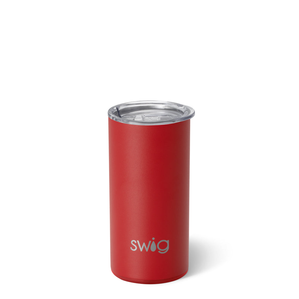 12oz Crimson Slim Tumbler - Insulated Stainless Steel Travel Mug for Hot & Cold Drinks - Perfect for Office, Gym, and Outdoor Adventures