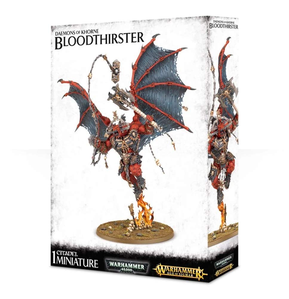 Games Workshop 99129915024 Daemons of Khorne Bloodthirster - Warhammer 40K Tabletop Miniature for Collectors & Gamers (Ages 12-99) - Perfect for Battles, Painting & Display