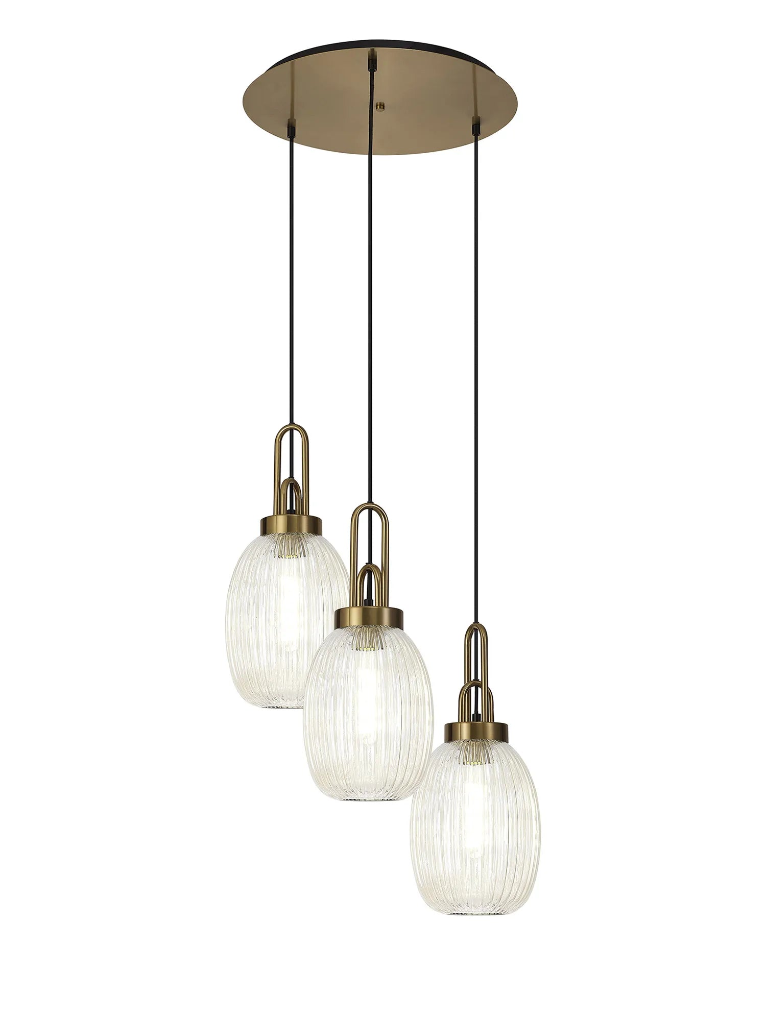 Stylish Cadiz 3-Light Cluster Pendant - Modern Ceiling Lighting Fixture for Dining Room, Kitchen Island & Living Room Decor