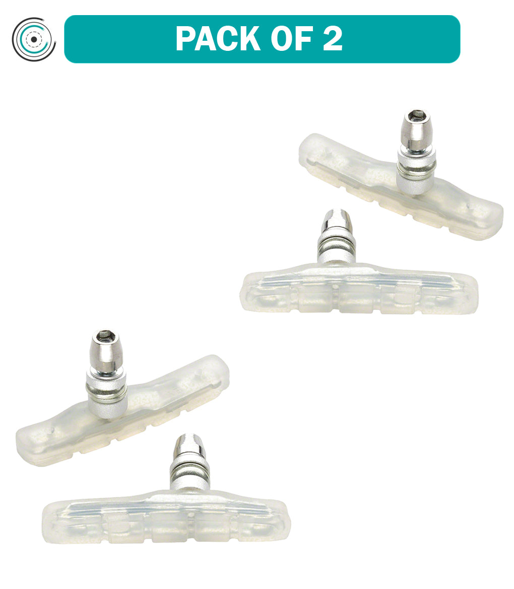 2 Pack Odyssey A Brake Pads - Clear Soft Compound Threaded Post Brake Pads for Painted Rims - Perfect for BMX, Mountain & Street Bikes