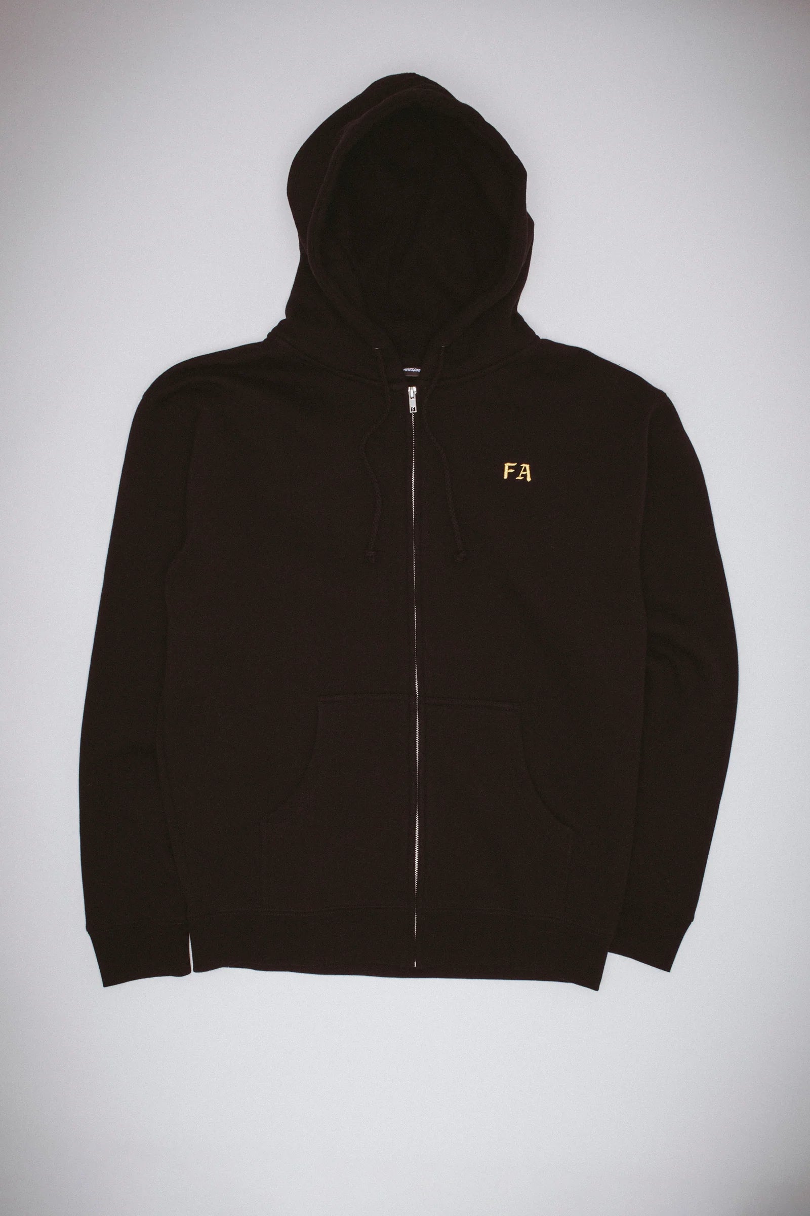 Lesser God Embroidered Zip Up Hoodie for Men & Women - Black Gothic Streetwear Pullover with Front Pockets | Perfect for Casual Wear, Street Fashion, and Winter Layering