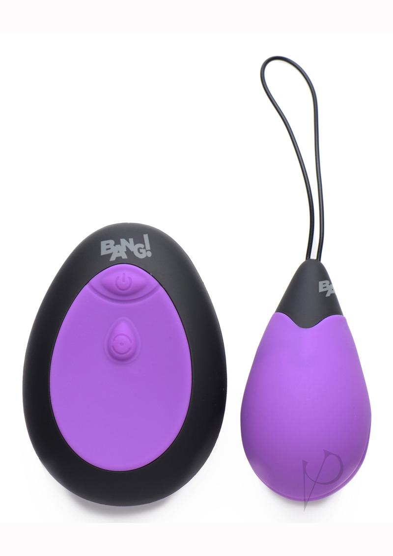 10X Rechargeable Silicone Vibrating Egg with Wireless Remote Control - Purple | Powerful G-Spot & Clitoral Stimulator for Couples Play & Solo Pleasure