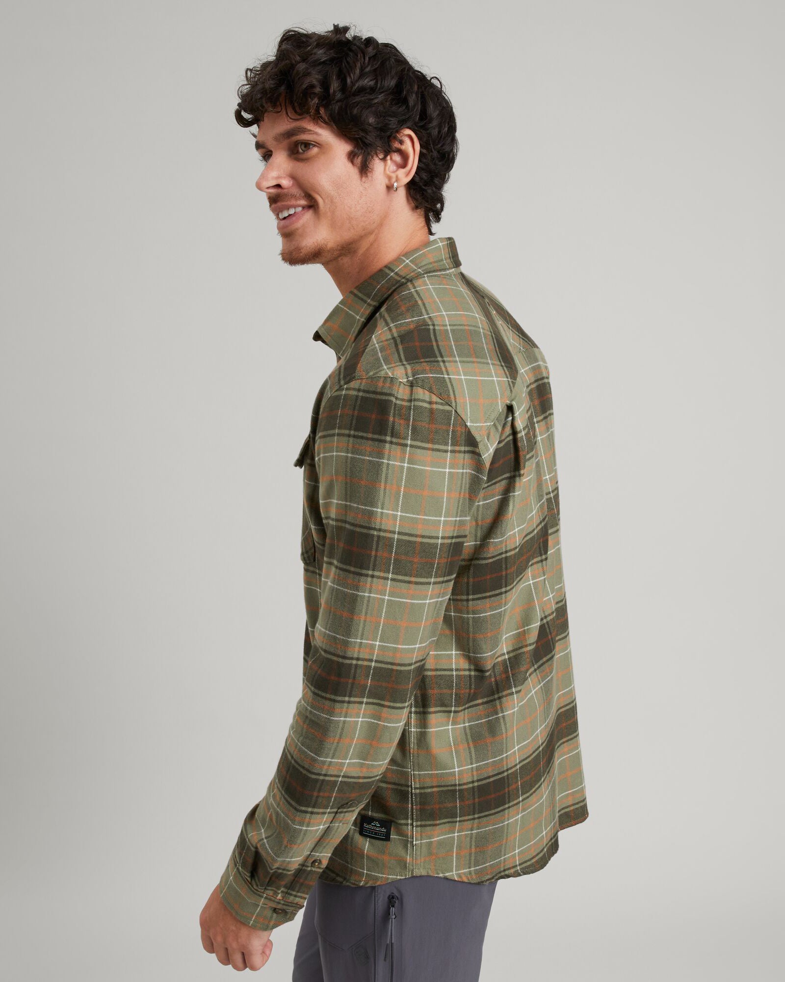 Men's Carrillon HF Long Sleeve Checkered Shirt in Beech/Canvas - Perfect for Casual Wear, Office & Outdoor Activities