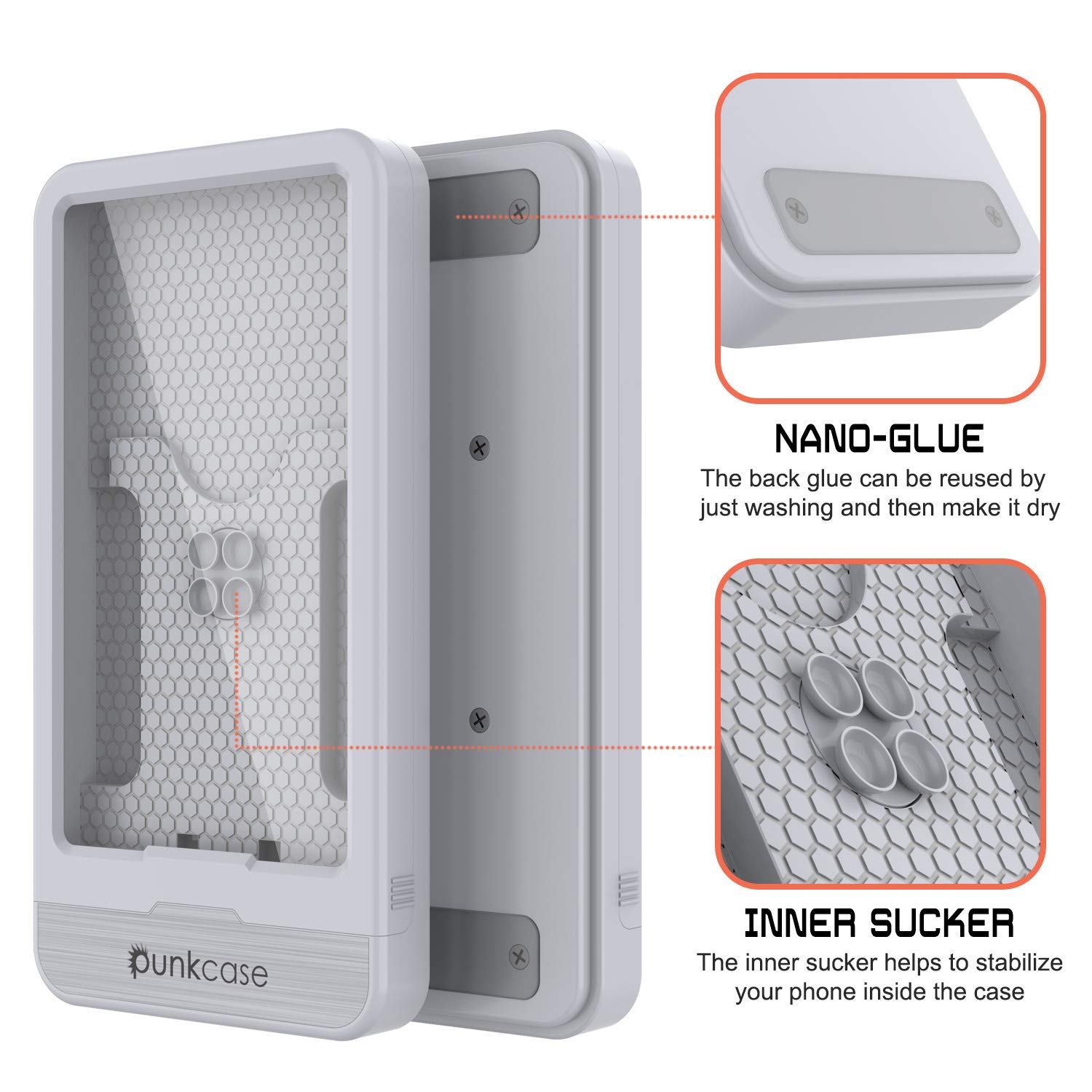 **PunkCase Universal Waterproof Shower Phone Holder - Full Touch Screen Control for All Phones Up to 6.7