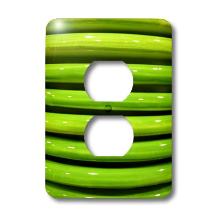 3D Rose Lime Curves 2 Plug Outlet Cover - Decorative Wall Plate for Home & Office - Perfect for Kitchen, Bedroom, Living Room & Nursery Decor