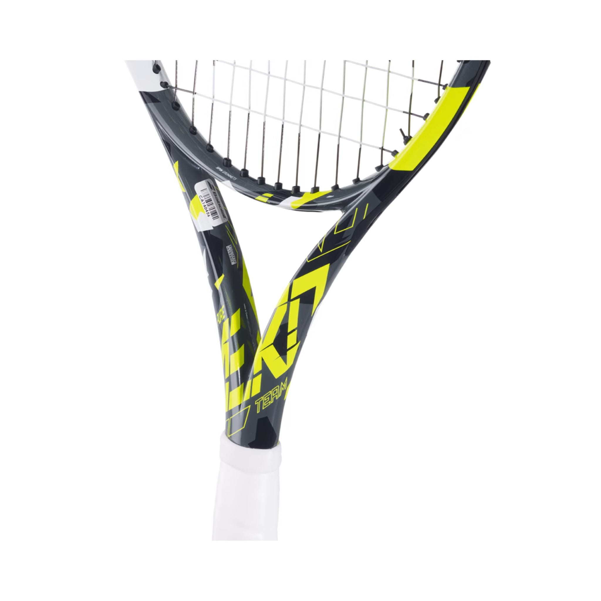 Babolat Pure Aero Team Unstrung Tennis Racquet | Lightweight Performance Racket for Adults & Juniors | Grey/Yellow/White | Perfect for Competitive Play & Training Sessions