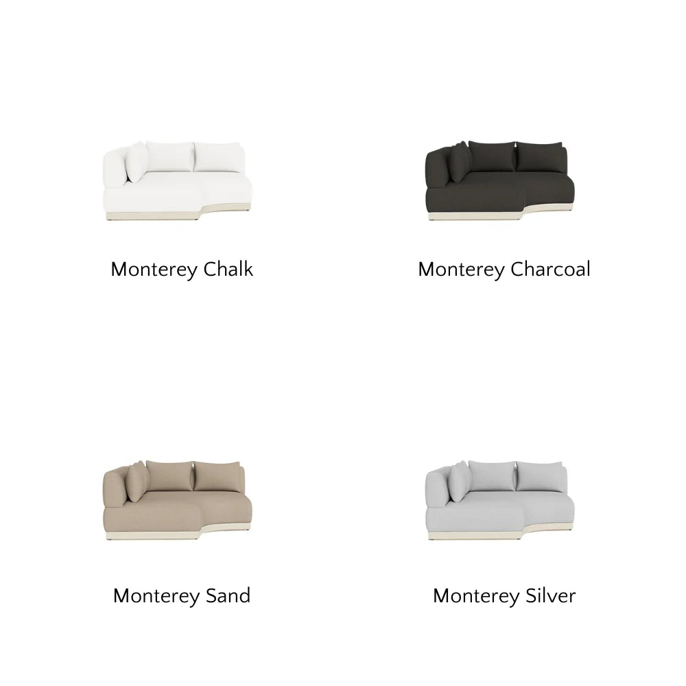 Amalfi Outdoor Curved Corner Sectional Sofa Set - Waterproof Patio Furniture for Backyard, Poolside & Garden - Modern All-Weather Wicker Conversation Set with Cushions