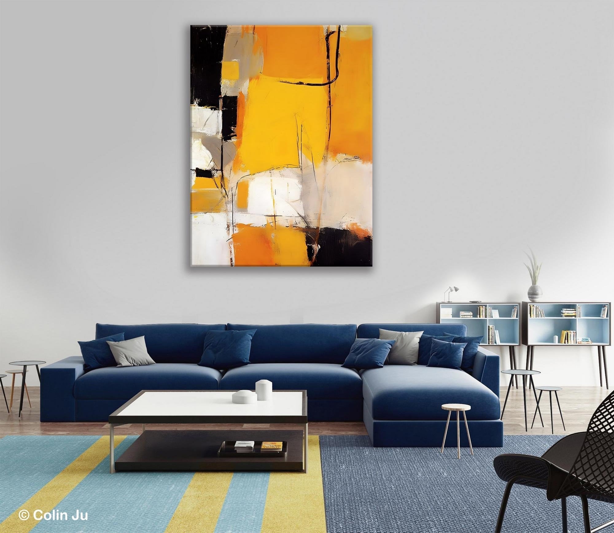 Extra Large Abstract Wall Paintings for Bedroom - Hand Painted Modern Canvas Art - Contemporary Original Wall Decor for Living Room & Home Office