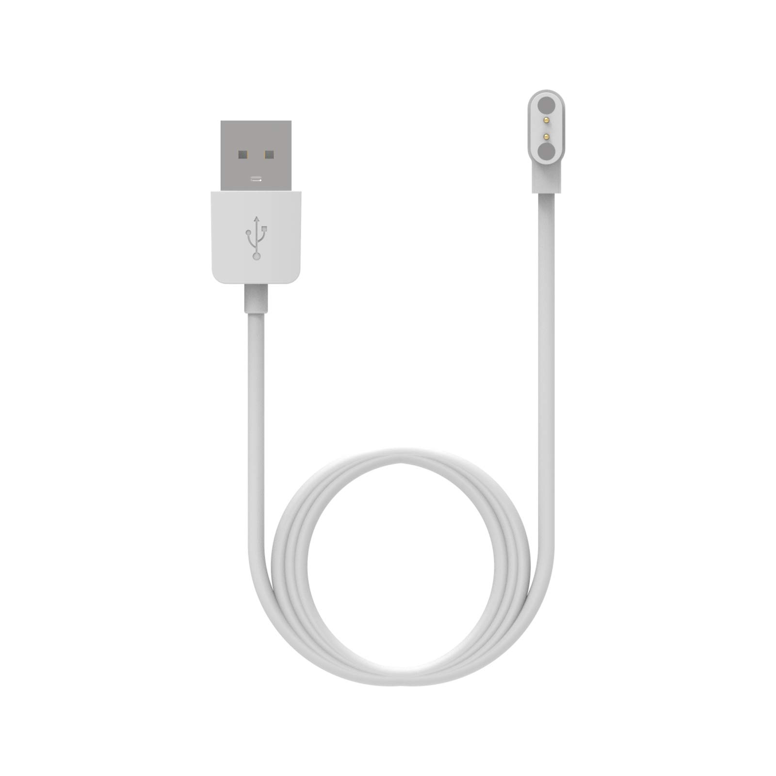 FITVII H86 H56 H08 H18 Charger Cable - USB Replacement Charging Dock for FITVII Fitness Tracker & Smartwatch Accessories (White) | Perfect for Home, Gym & Travel Use