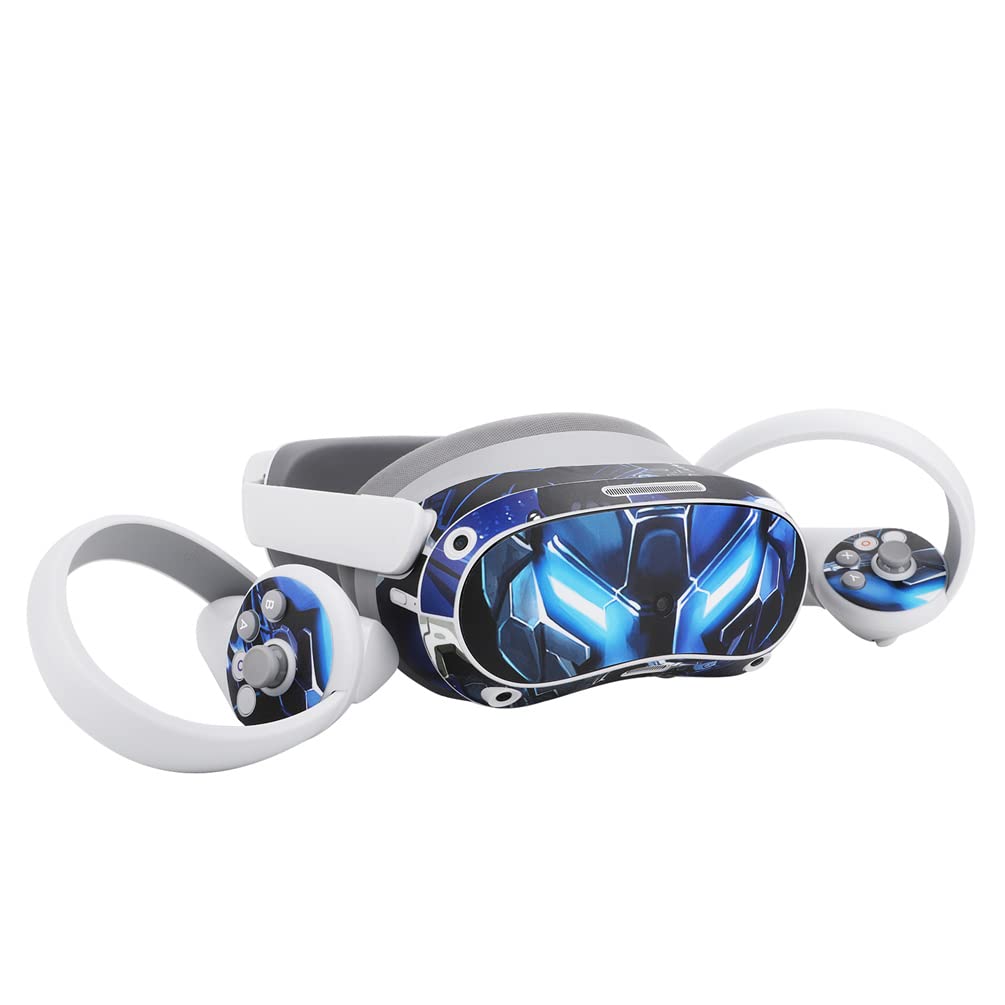 Funny PICO 4 VR Handle Sticker - Blue Robot Design Virtual Reality Glasses Accessory for Enhanced Grip & Style | Perfect for VR Gaming & Entertainment