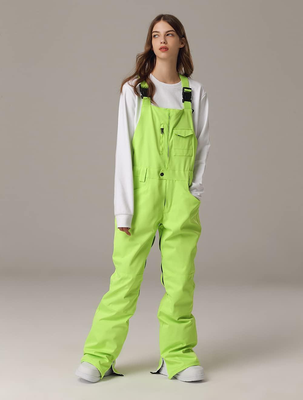 SEARIPE Women's Waterproof Ski Pants - Insulated Snow Bib Overalls with Adjustable Fit, Ripstop Snowboard Pants for Skiing, Snowboarding & Winter Sports