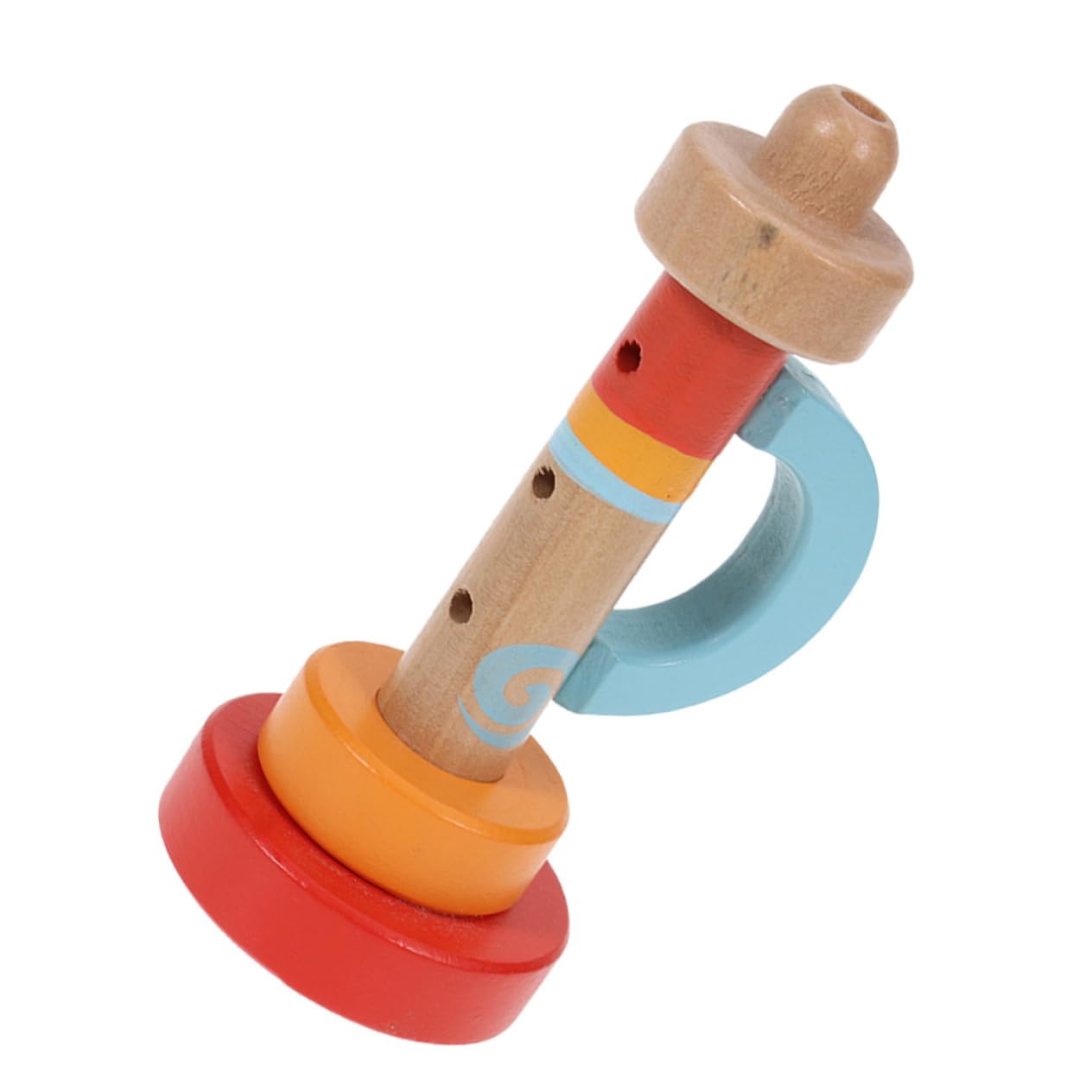 WESIEVYA Wooden Trumpet Toy for Babies & Toddlers - Educational Musical Instrument, Mini Trumpet for Kids - Perfect for Early Learning, Music Play & Pretend Band Performances