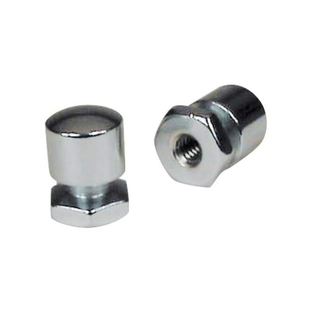 Mustang Solo Mounting Nuts 78032 - Motorcycle Handlebar Accessories for Harley, Honda, Yamaha - Durable Chrome Plated Steel for Secure Installation - Perfect for Custom Bike Builds and Upgrades