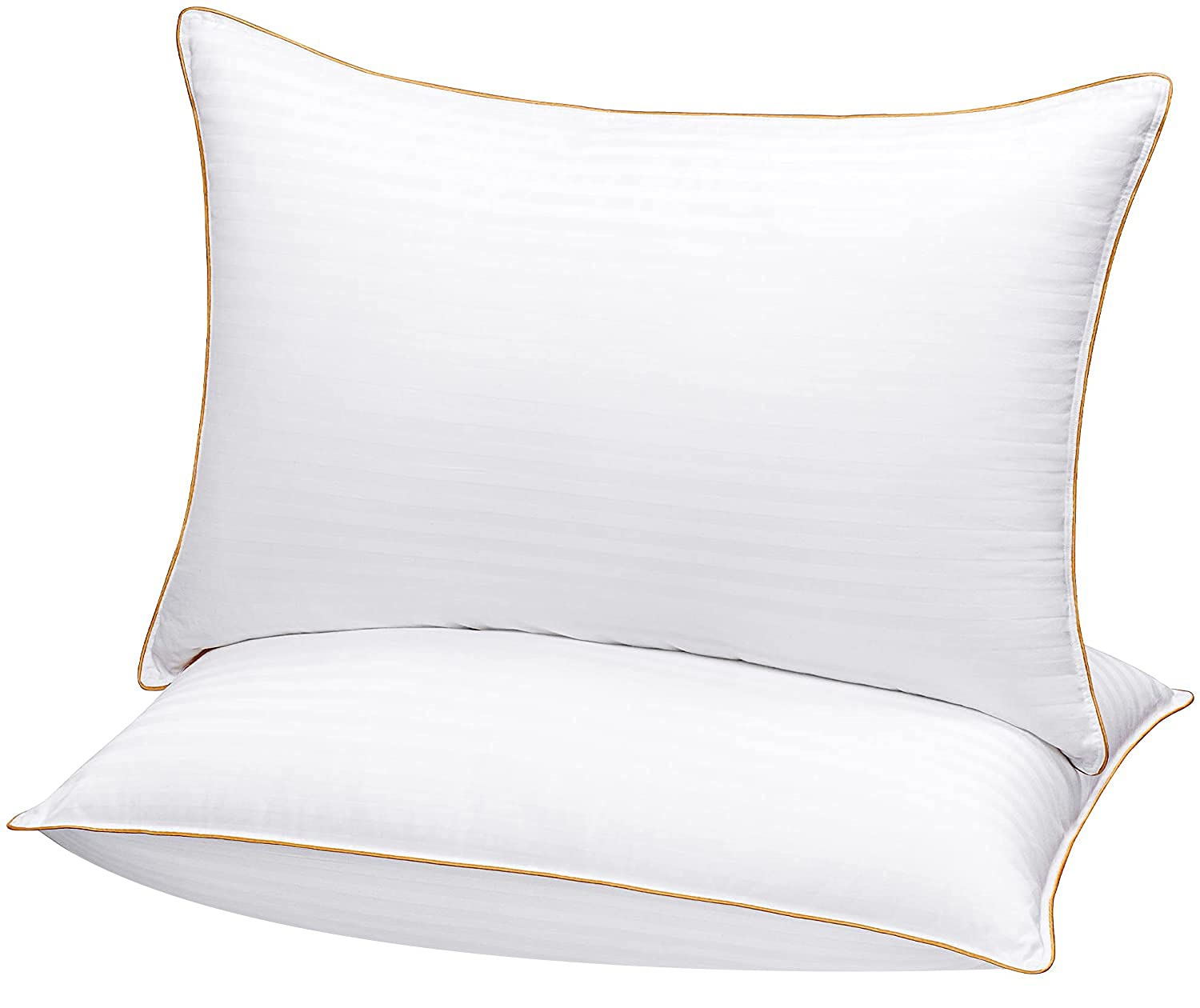 MAPLE DOWN Queen Size Pillows 2 Pack - Cooling Cotton Hotel Quality Down Alternative Bed Pillows for Side & Back Sleepers - Soft Fluffy & Breathable (20x30 Inches) - Perfect for Home, Hotel, or Guest Room Comfort