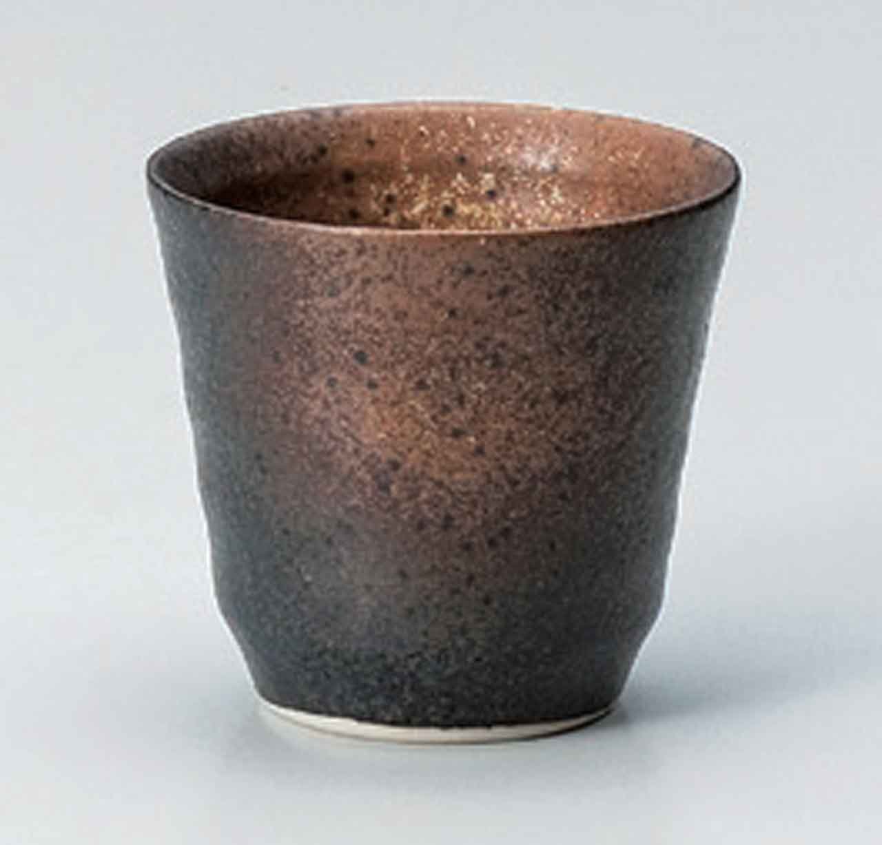 Premium Japanese Porcelain Tea Cups Set of 2 - Authentic Bizen Black 2.9 Inch Handcrafted in Japan - Perfect for Matcha, Sencha & Traditional Tea Ceremonies