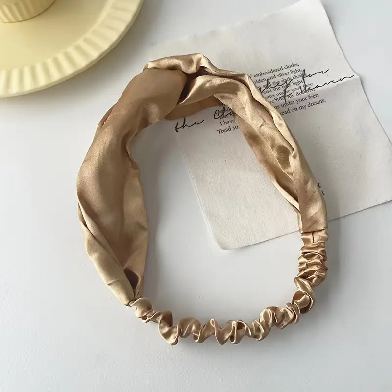 Gildie Satin Stretch Headband for Women - Soft & Comfortable Hair Accessories for Workouts, Yoga, Sleep & Everyday Use