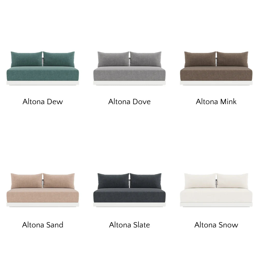 Antigua Outdoor 2-Seat Armless Patio Sofa - Perfect for Poolside, Garden, and Backyard Relaxation