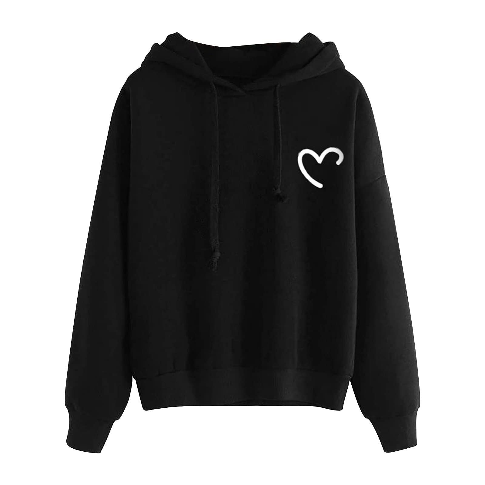 Women's Hooded Crewneck Sweatshirt - Casual Long Sleeve Printed Sweater for Women | Cozy Fall & Winter Wear, Gym, Lounge & Outdoor Activities