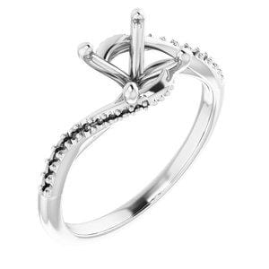 14K White Gold 7mm Round Solitaire Engagement Ring Setting - Perfect for Proposals, Weddings & Anniversary Gifts