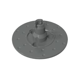 Gobricks GDS-1495 3-Pin Steering Wheel Hub - Compatible with Lego 35189 & Major Brick Brands (100 PCS, Dark Bluish Gray) - Perfect for DIY Building Blocks, Technical Parts & Toy Car Assemblies