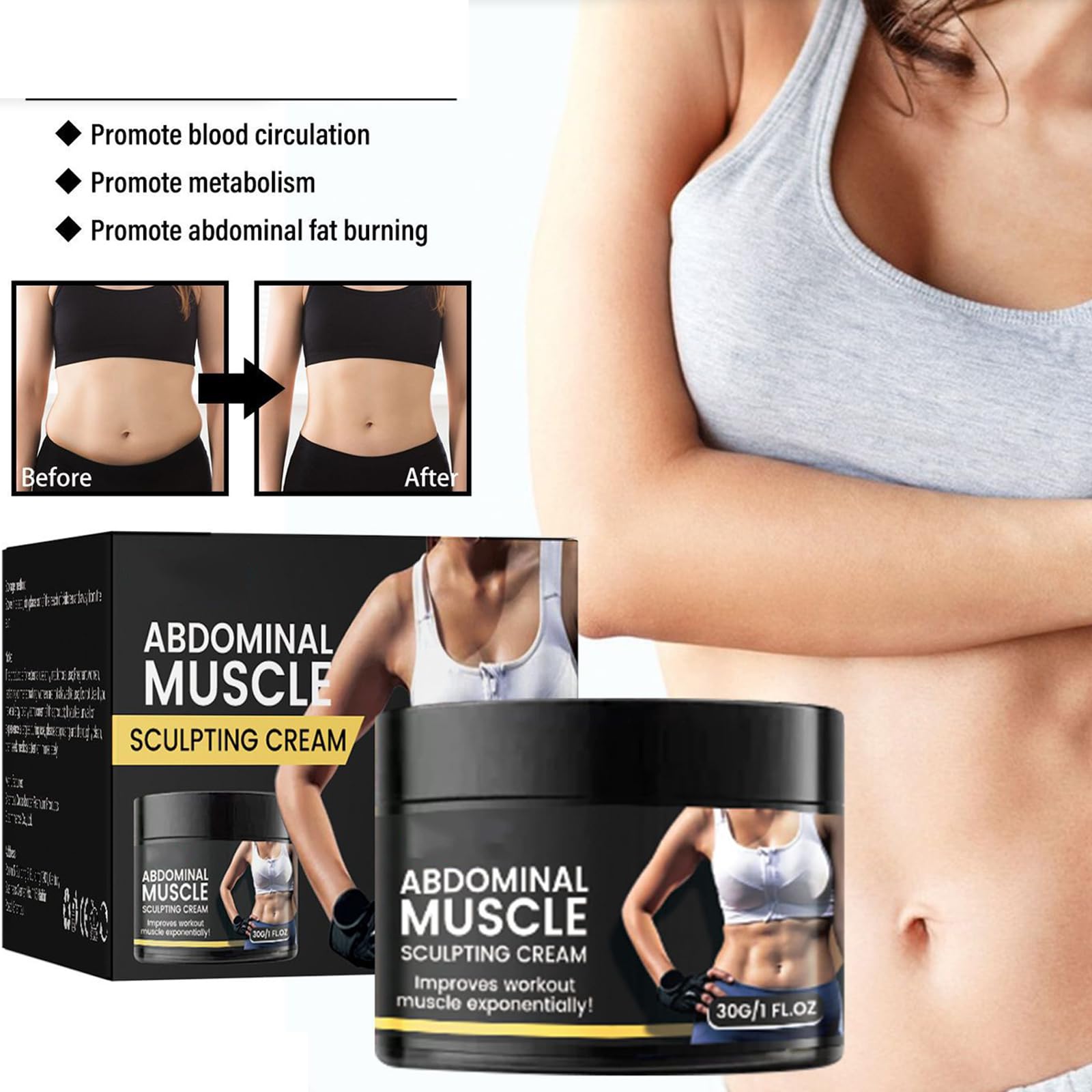 KOAHDE Fat Burner Slimming Cream - Belly Fat Burning & Cellulite Eliminator for Weight Loss | Concentrated Body Sculpting Massage Cream for Toning & Firming | Perfect for Post-Workout Recovery & At-Home Spa Treatments
