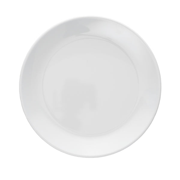 Arcata 990960 7 7/8 Inch White Round Melamine Plates - Set of 12 Durable Dishware for Restaurants, Catering & Outdoor Dining