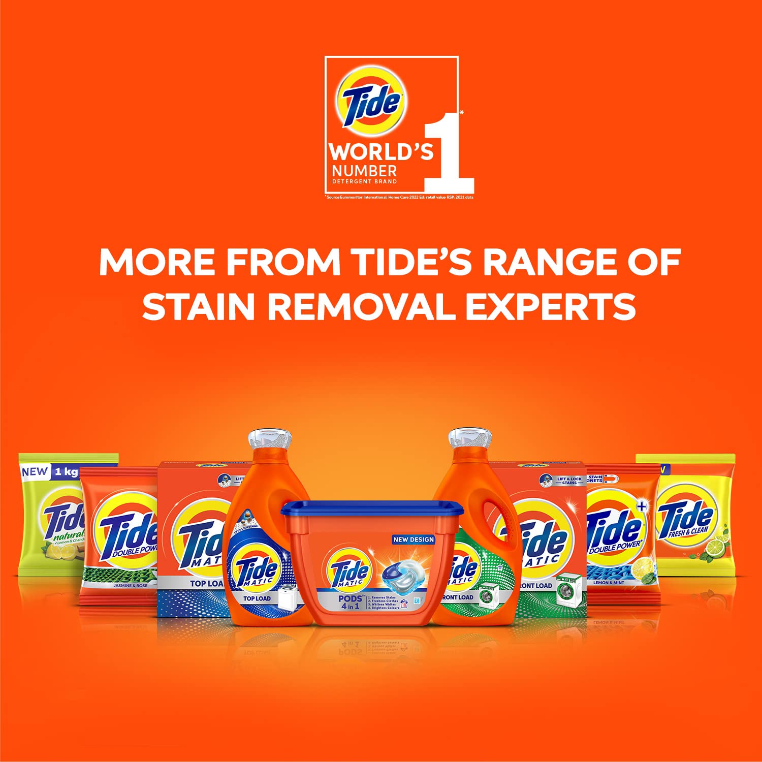 Tide Plus Lemon Mint Laundry Detergent Powder - 1kg (2.2lb) for Fresh Scent & Stain Removal | Perfect for Family Laundry, Gym Clothes & Baby Garments