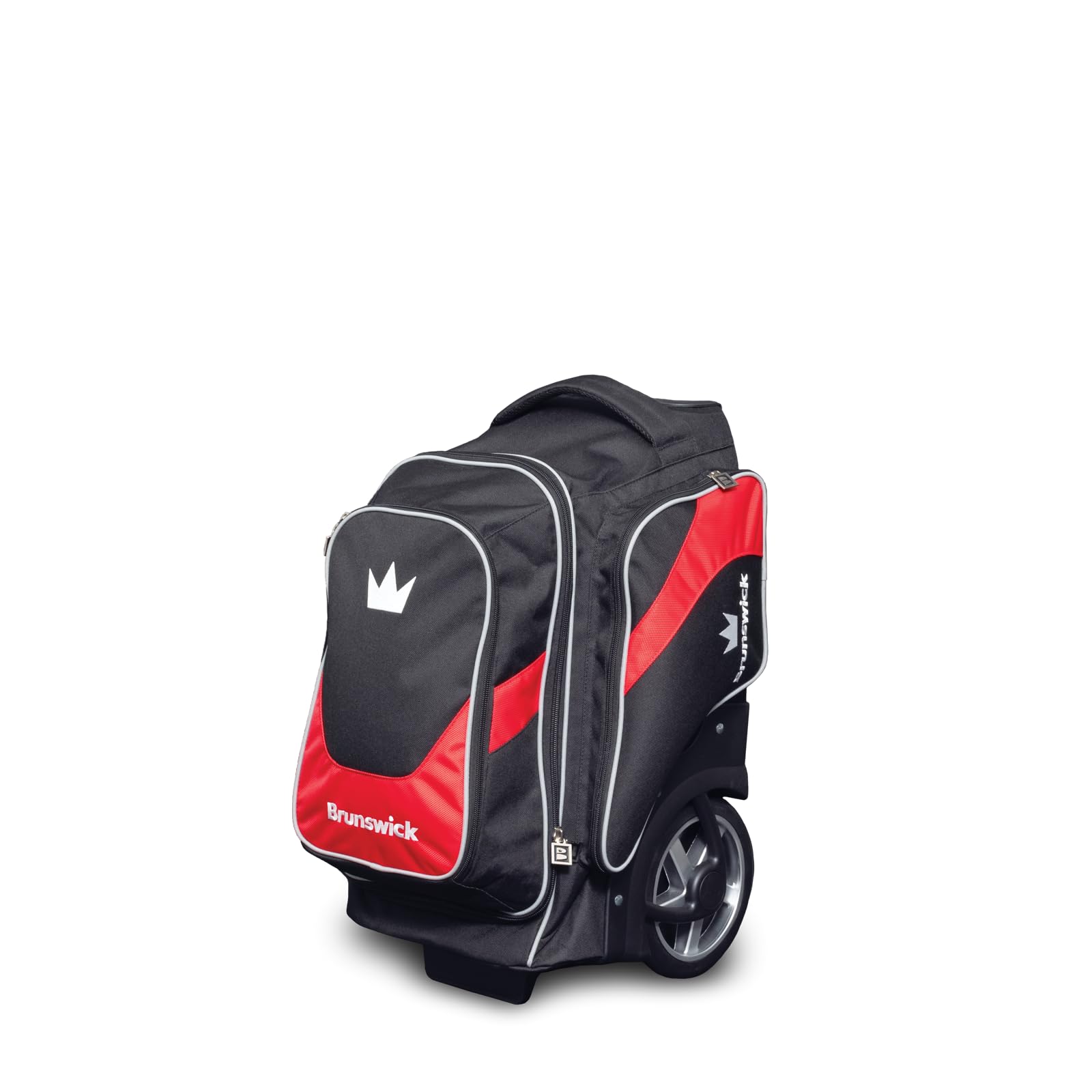 Brunswick Charger Double Roller Bowling Bag - Premium 2-Ball Bowling Bag with Wheels for Easy Transport | Perfect for League Play & Tournament Travel