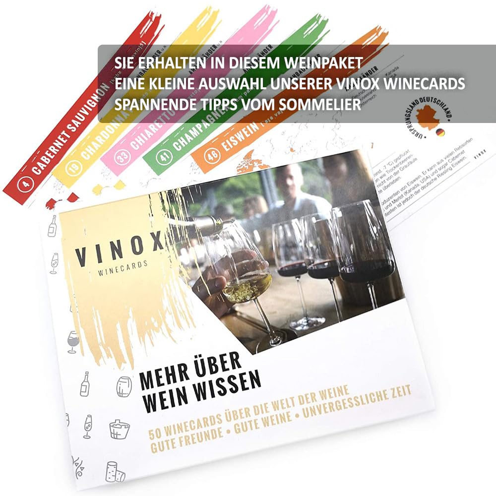 Premium Bree Riesling QbA Semi-Dry White Wine - 4x3L Bag-in-Box with VINOX Wine Cards | German Wine for Parties, Gifts & Everyday Enjoyment