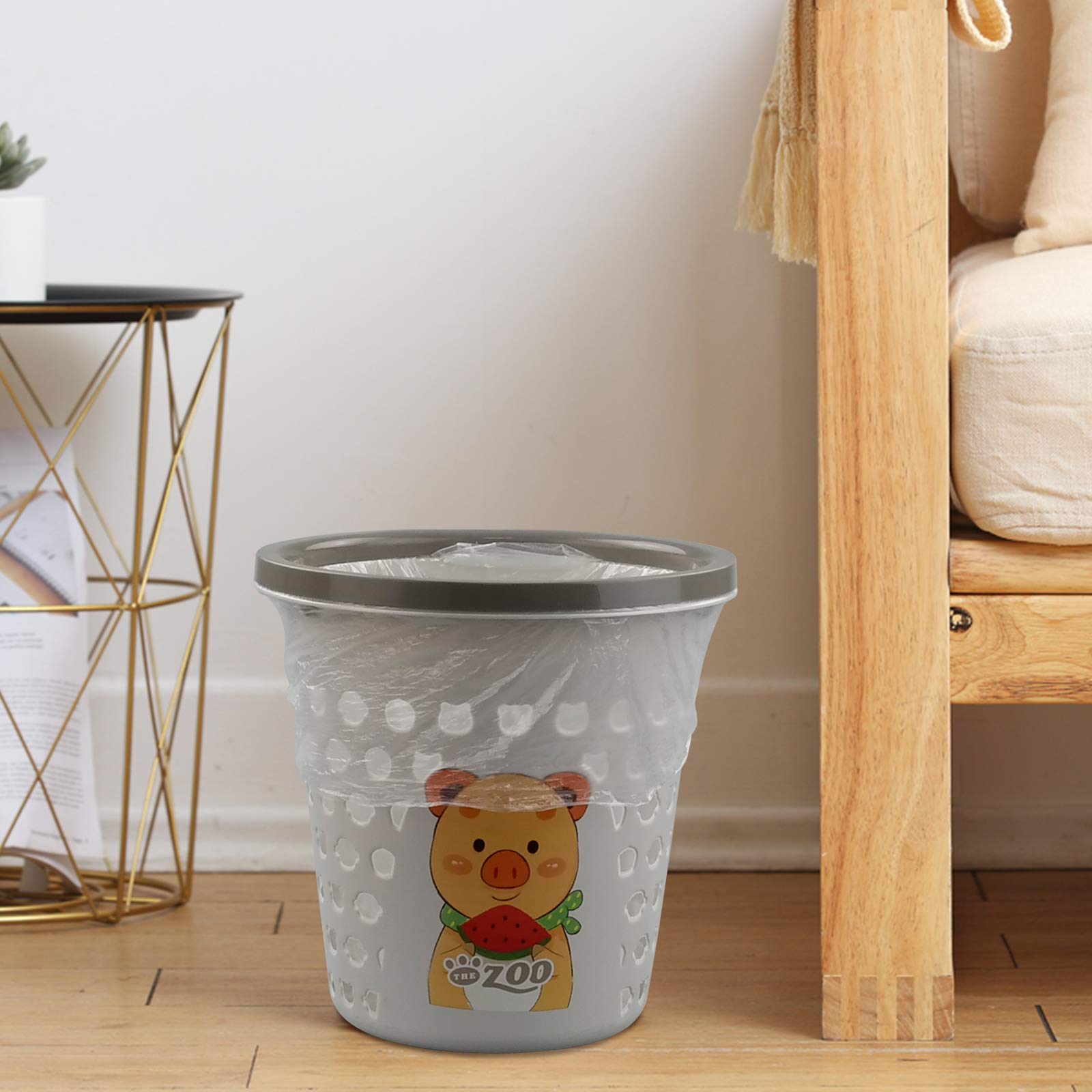 Farmoon 2.6 Gallon Clear Trash Bags - 225 Count Small Garbage Bags (9 Rolls) | Perfect for Bathroom, Office, Bedroom & Kitchen Waste Disposal