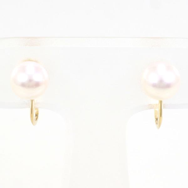 18K Yellow Gold Pearl Earrings for Women - Classic Elegant Stud Earrings with Genuine Pearls - Perfect for Weddings, Parties & Special Occasions