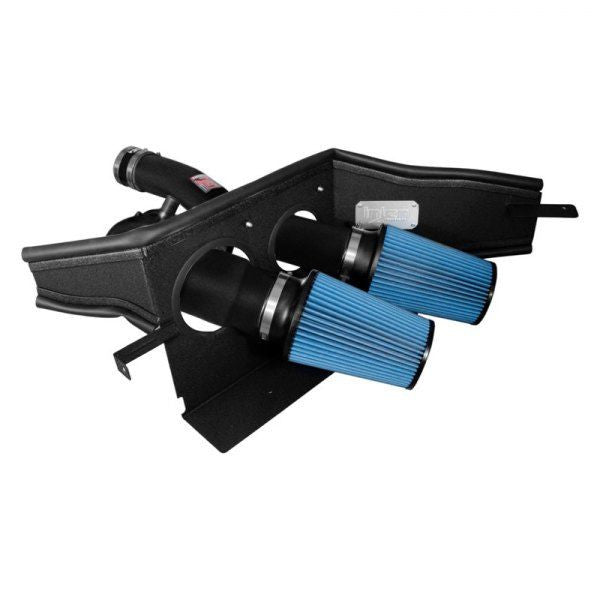 2015-2018 Ford F150 Raptor Performance Air Intake System with Dual Dry Filter & Heat Shield - Wrinkle Black Finish (Fits 2.7TT & 3.5TT EcoBoost Engines) - PF9015WB - Upgrade for Off-Road & Towing Performance