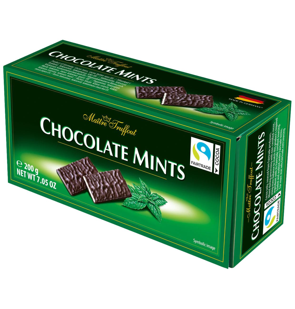 Maître Truffout Dark Chocolate Mints with Peppermint Fondant Filling - 200g Gourmet Candy for Gifts, Parties & After-Dinner Treats | Premium Belgian Chocolate