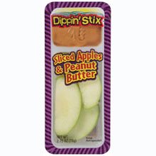 Reichel Foods Sliced Apple with Peanut Butter Dippin Stix, 6 Count - Healthy Snack Pack for Kids Lunch, School, Office & On-the-Go