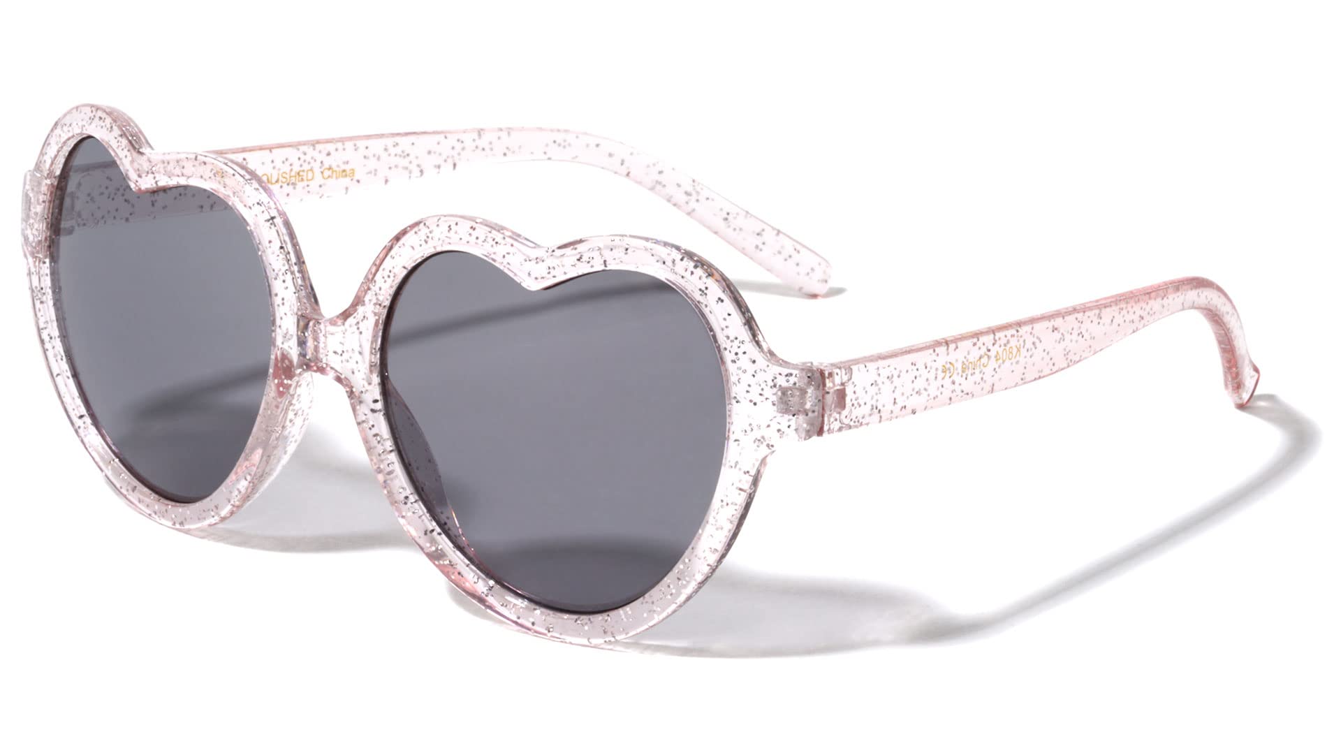 Sparkly Heart-Shaped Sunglasses for Kids - UV Protection, Fashionable & Comfortable - Perfect for Beach, Pool, Outdoor Play & Birthday Parties
