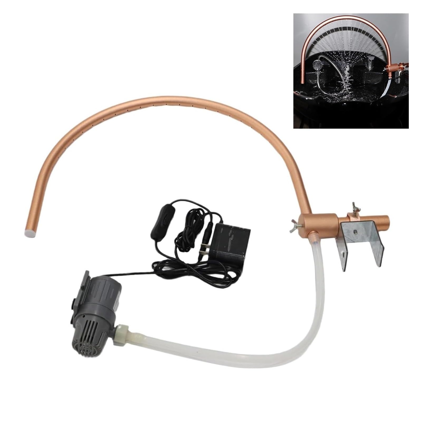 SOYON 180° Arc Water Circulation Rack with Pump - 21 Water Outlet Holes for Hair Salon, Massage & Spa Equipment - Perfect for Shampoo Stations, Scalp Treatments & Relaxing Spa Services