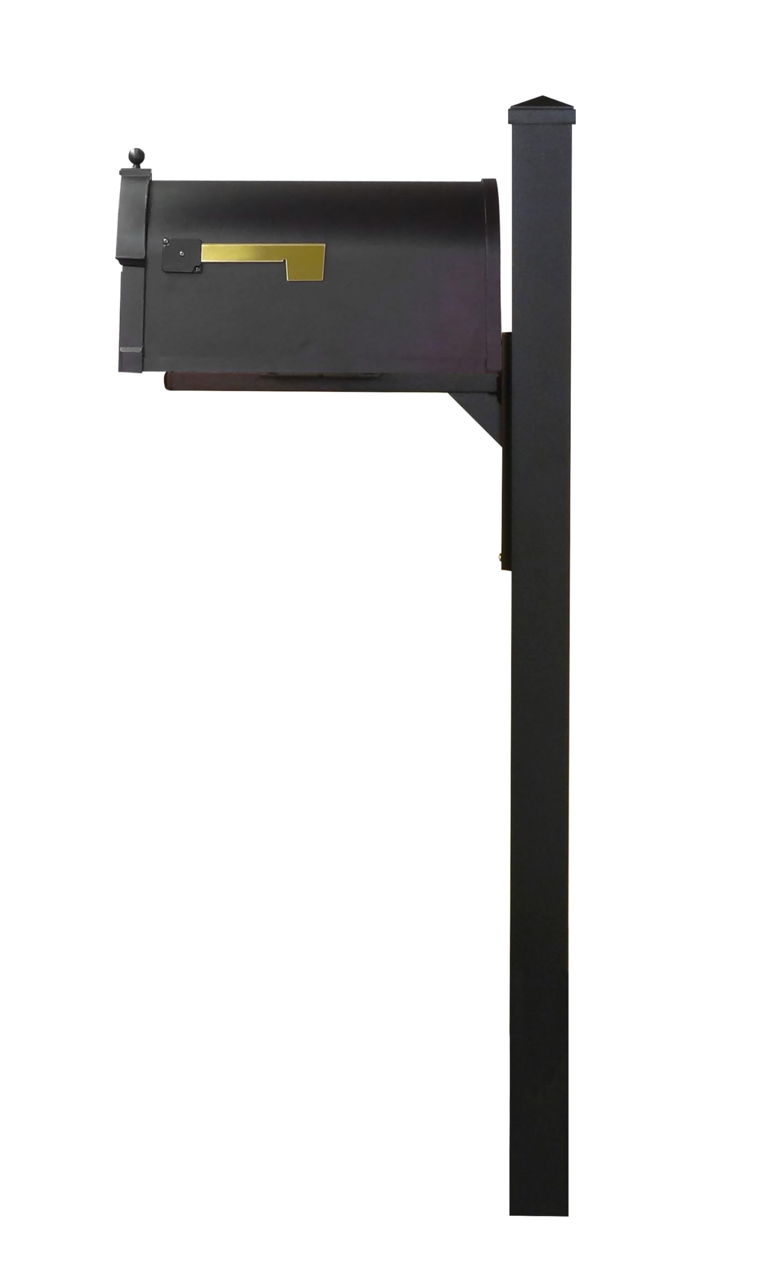 Special Lite Berkshire Curbside Mailbox with Wellington Post - Black Aluminum Mailbox with Post - SCB1015_SPK720-BLK | Durable Outdoor Mailbox for Homes & Businesses