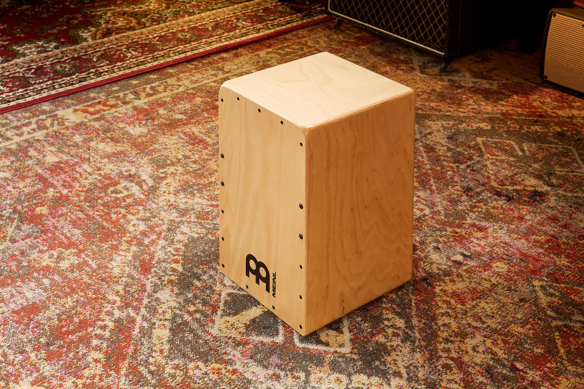**Meinl Percussion Woodcraft Pickup String Cajon Box Drum with Electronics – Amplified for PA Systems & Snare Effect – Hand-Playable Baltic Birch – 2-Year Warranty (PWC100B) – Perfect for Live Performances, Studio Recording & Acoustic Sessions**
