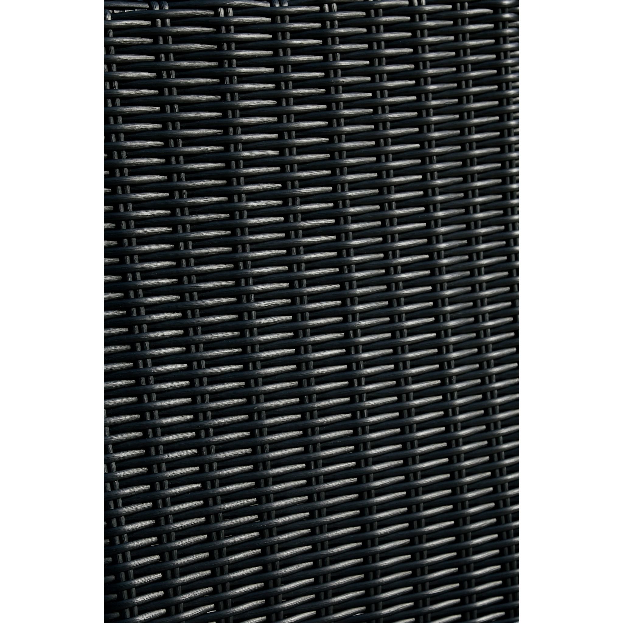 Beachcroft Outdoor Armless Chair with Cushion - Black/Light Gray - Perfect for Patio, Poolside, Garden & Backyard Relaxation