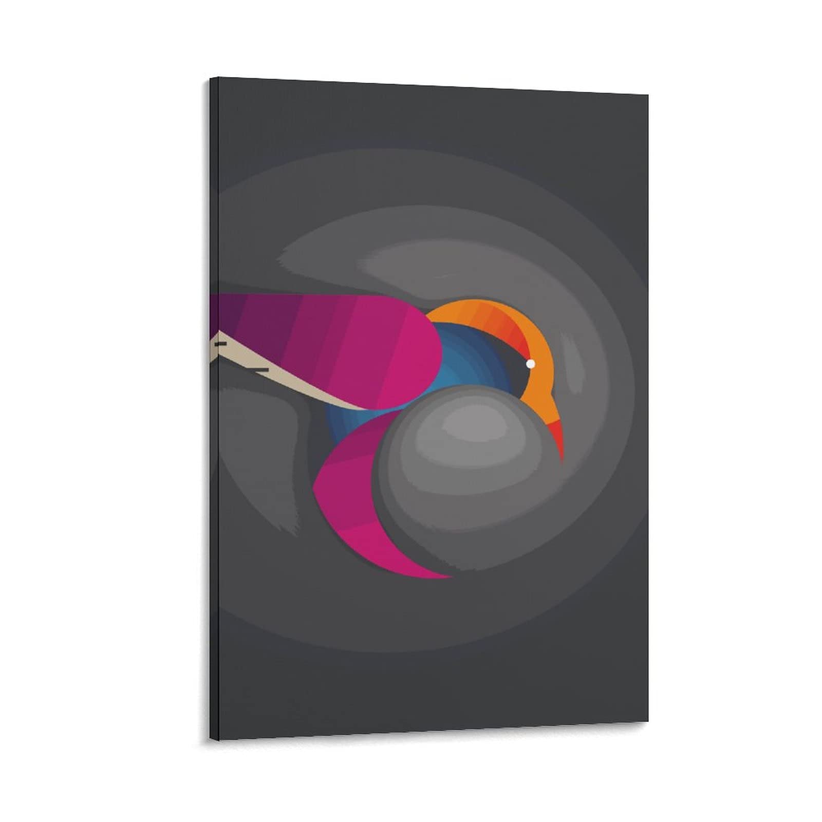 Vibrant Hummingbird Digital Art Print - Colorful Canvas Wall Decor for Living Room, Bedroom & Office - 8x12 Inches (20x30cm) - Perfect for Home Decor, Gift Ideas & Interior Design