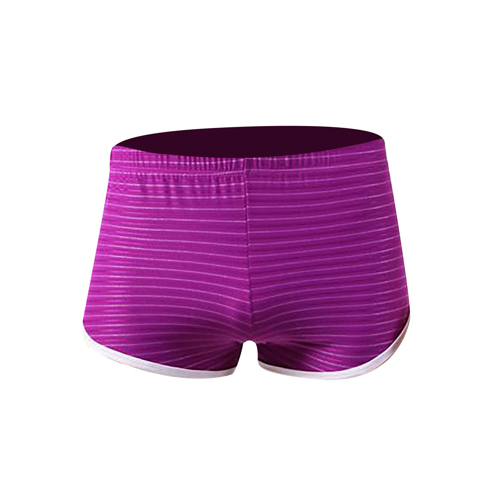 **Men's Quick Dry Athletic Boxer Briefs - Breathable Stretch Underwear with Mid-Waist Stripes - Perfect for Sports, Gym & Everyday Comfort**