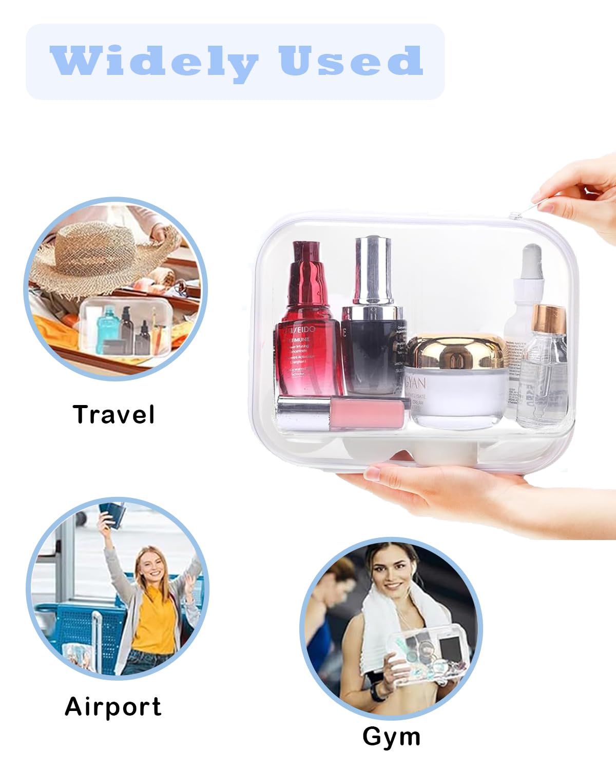 Clear Hard Shell Zipper Case for Pencils, Snacks & Cosmetics - Portable Storage