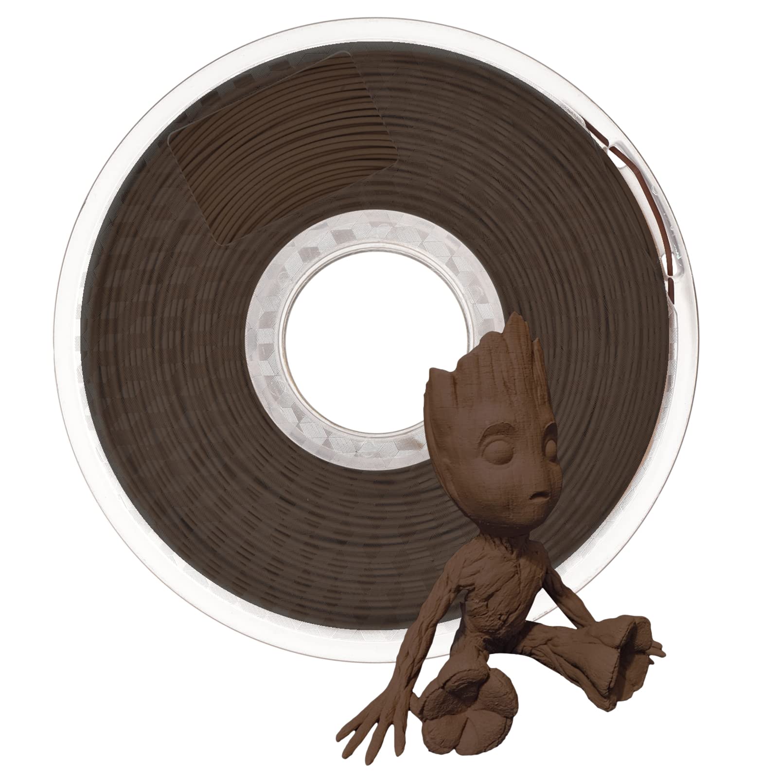 iSANMATE 1.75mm Sandalwood PLA 3D Printer Filament - 1kg Spool with 20% Real Wood Fiber for Smooth Printing | Perfect for Wooden Models, Home Decor & DIY Crafts