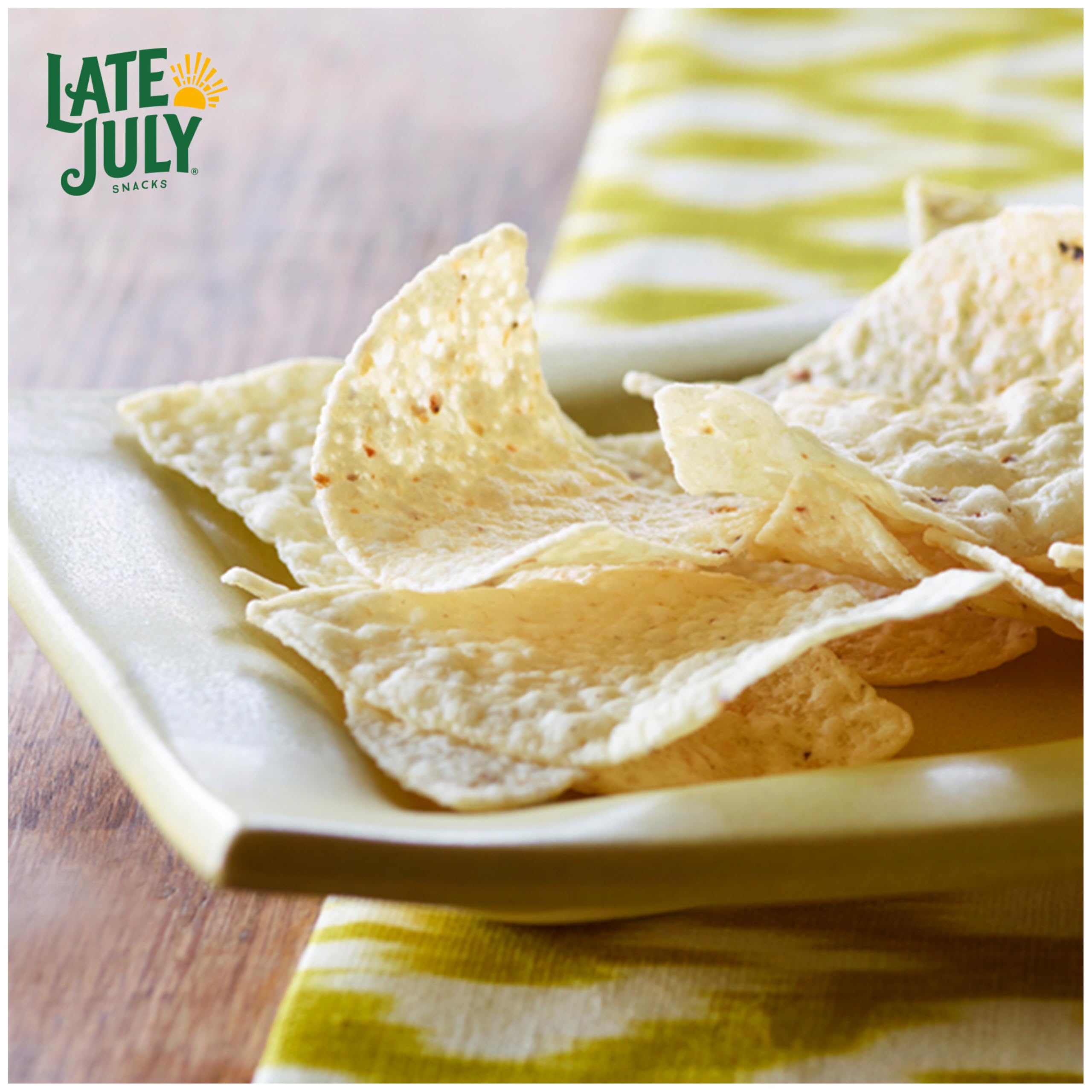 Organic Thin & Crispy Tortilla Chips with Sea Salt | Late July Snacks | 10.1 oz Bag | Perfect for Parties, Snacking & Healthy Diets